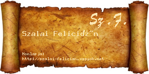 Szalai Felicián névjegykártya